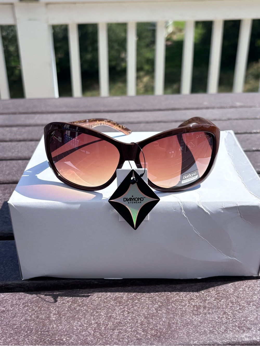 Women's Brown Gradient Oversized Sunglasses